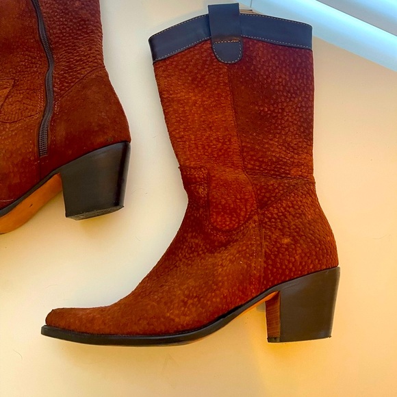 Cowboy Boots From Argentina with Suede/Leather - Picture 2 of 9